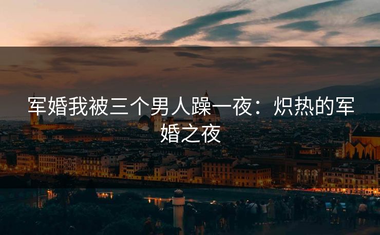 军婚我被三个男人躁一夜：炽热的军婚之夜