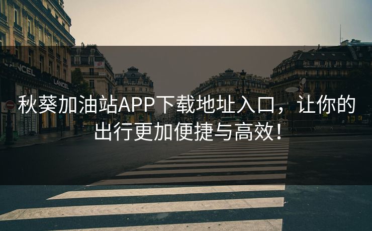 秋葵加油站APP下载地址入口，让你的出行更加便捷与高效！